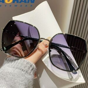 & Other Stories Black and Gold Square Sunglasses